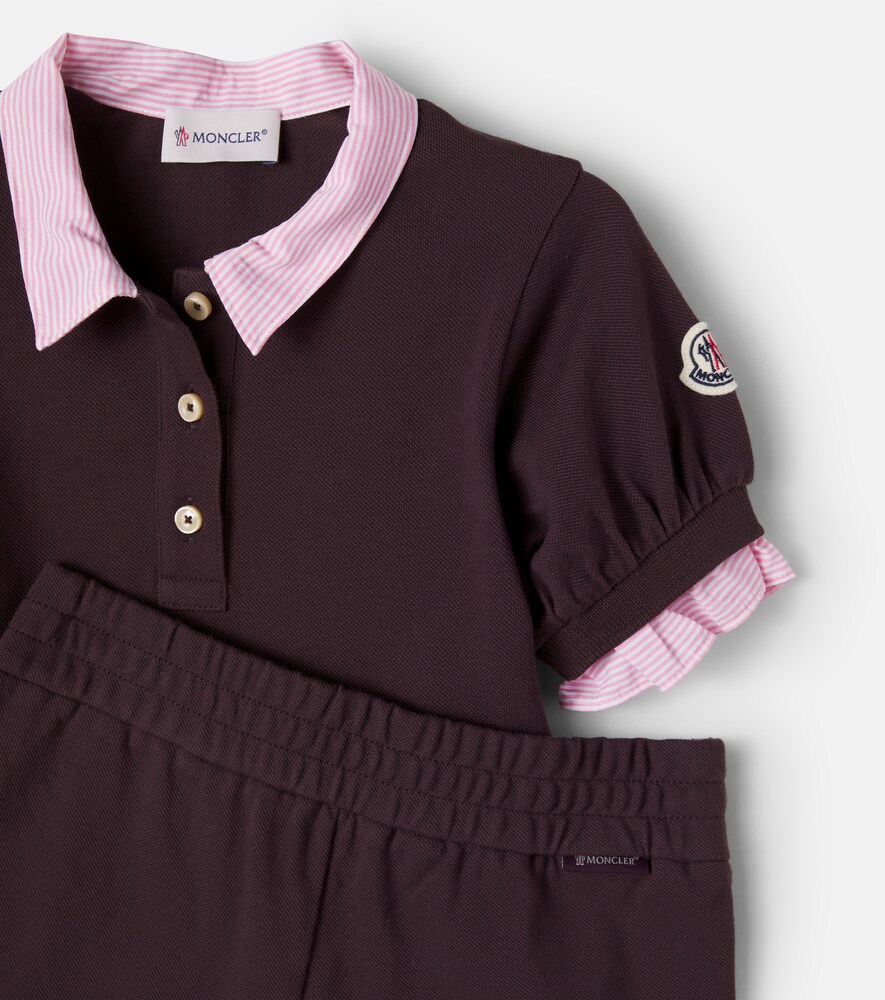  Moncler Enfant Moncler Enfant Set Aus Polohemd Und Shorts Aus Baumwolle 