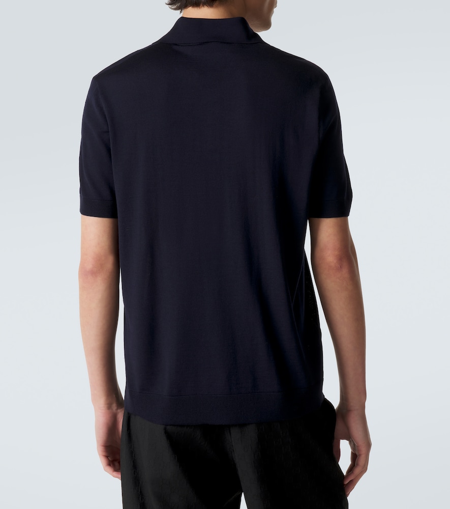  Gucci Gucci Double G Wool Polo Shirt 