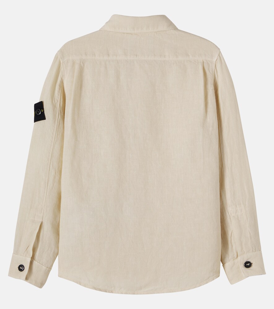  Stone Island Junior Stone Island Junior Compass Linen Shirt 