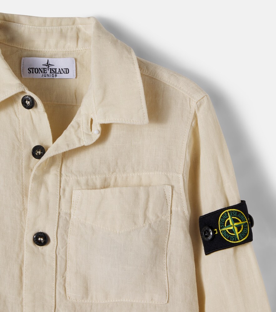  Stone Island Junior Stone Island Junior Compass Linen Shirt 