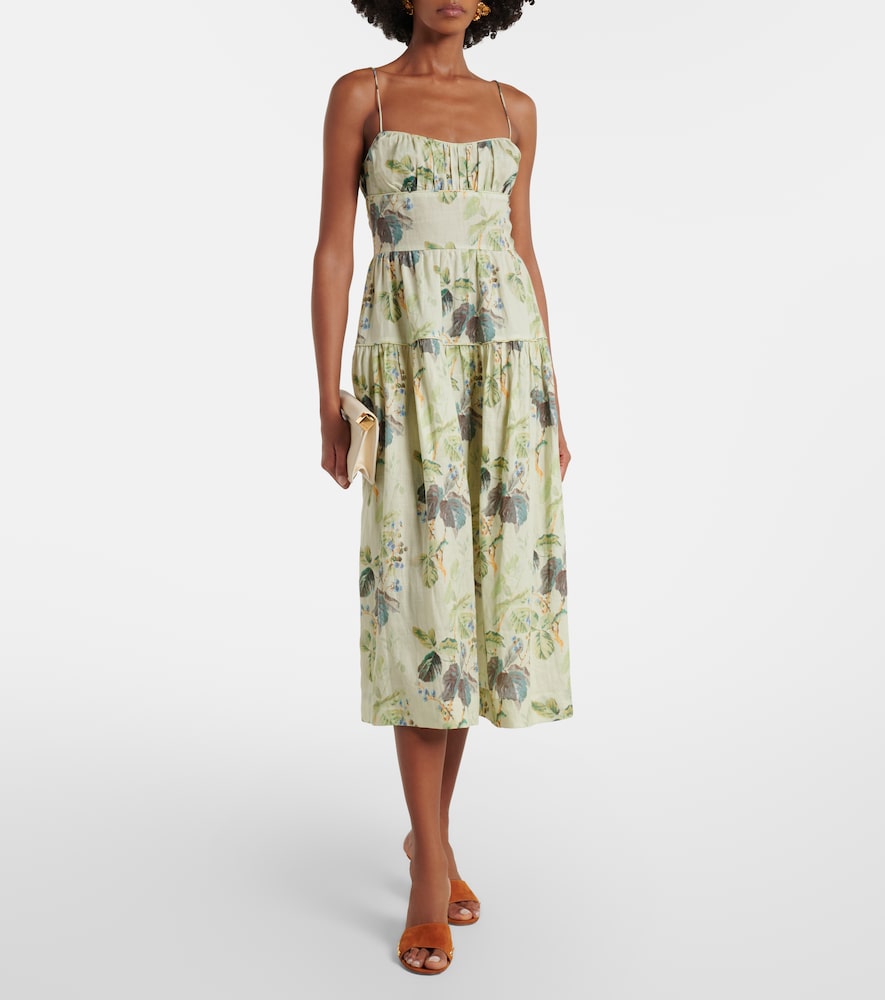  Doen Doen Benoit Floral Ramie Midi Dress 