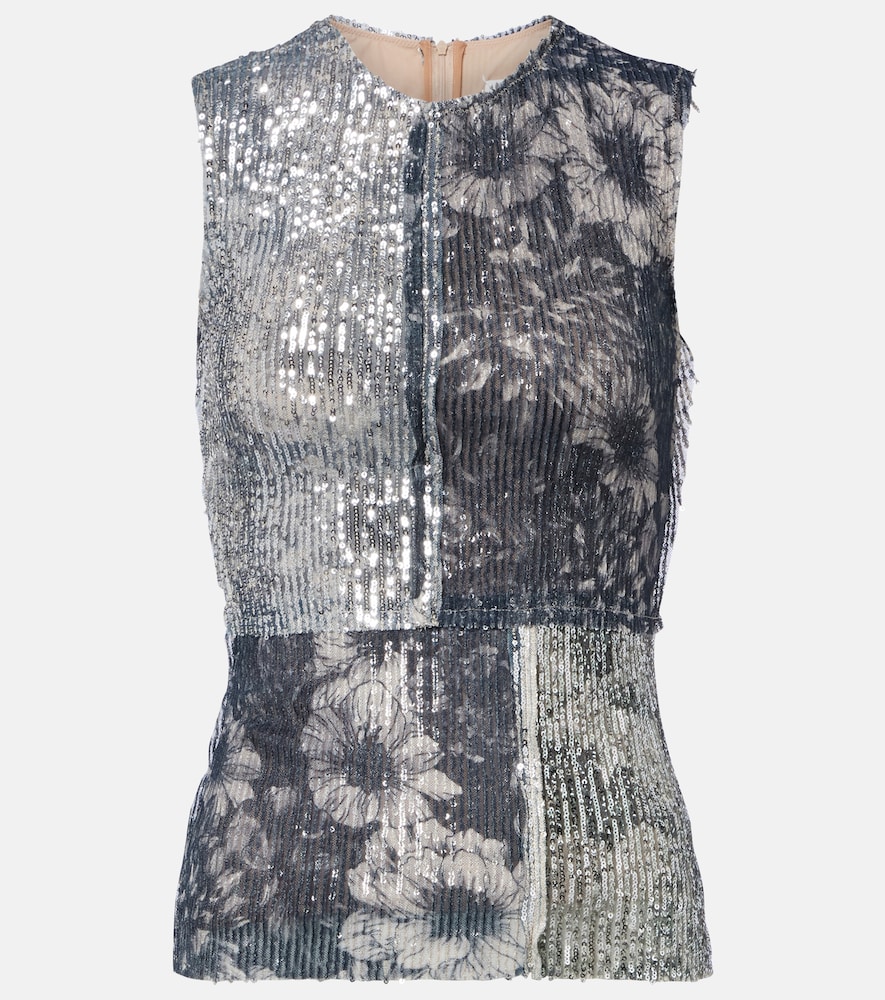 Maison Margiela Sequined patchwork top