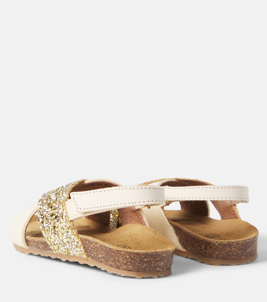  Pepe Pepe Sequined Leather Sandals 