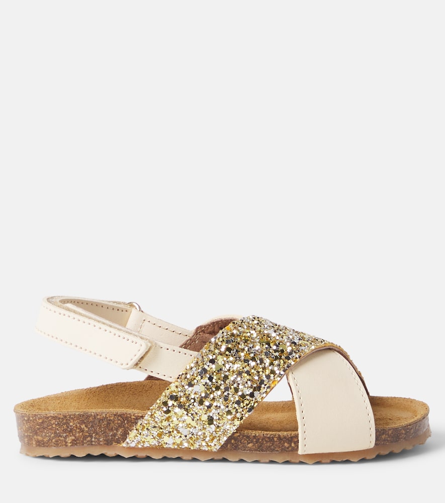  Pepe Pepe Sequined Leather Sandals 