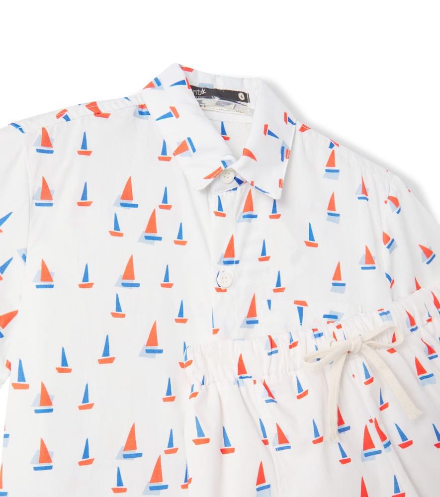  Fabula Fábula Set De Camisa Y Shorts De Algodón 