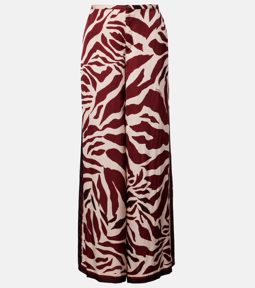 Poupette St Barth Clea animal-print palazzo pants