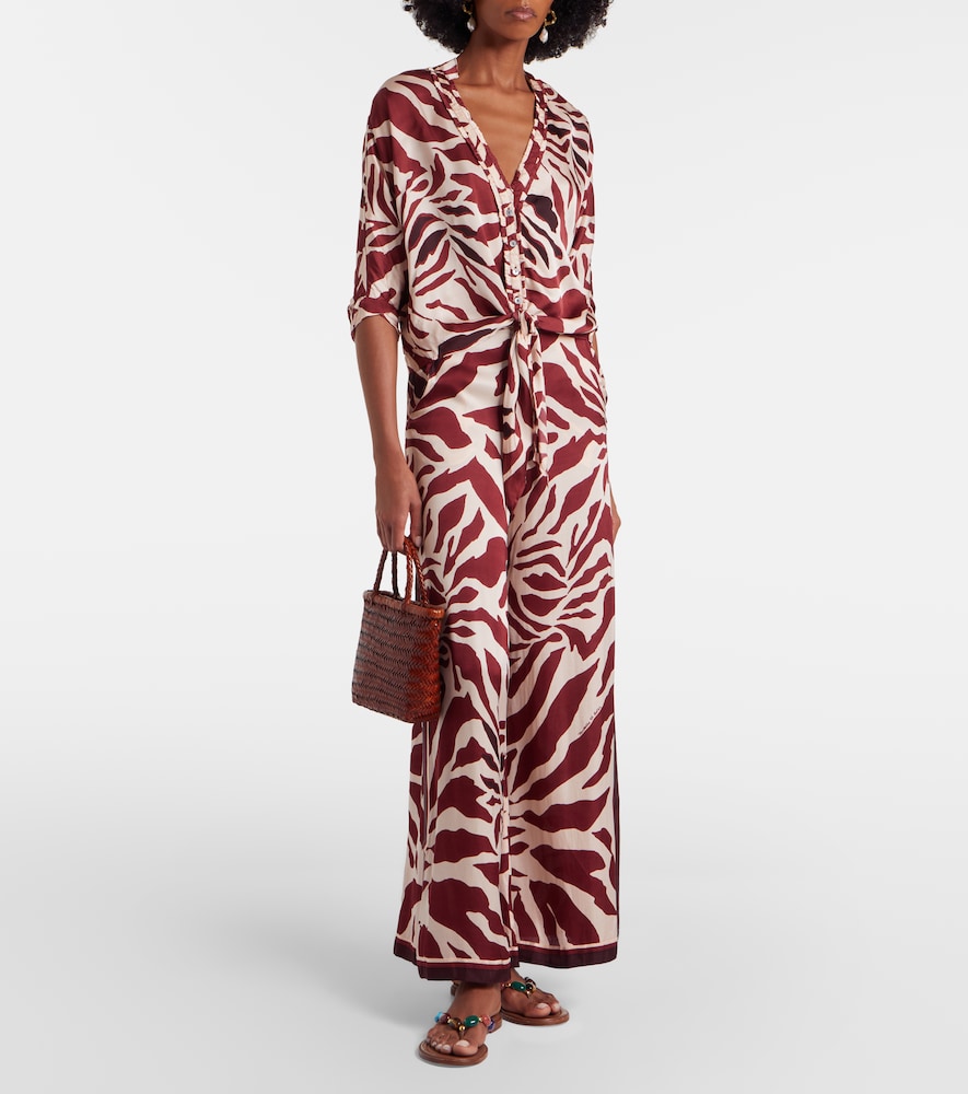  Poupette St Barth Poupette St Barth Clea Animal-print Palazzo Pants 