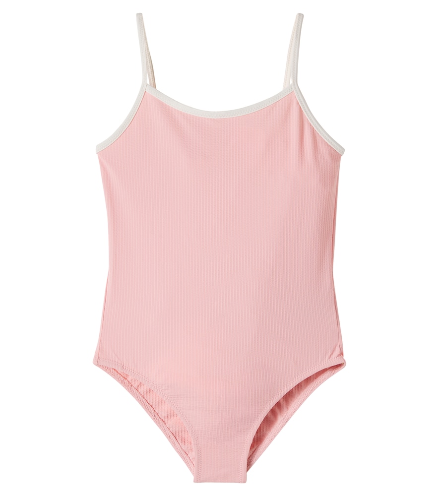 Konges Slojd Pink Bowie Bow-Detail Seersucker Swimsuit Y Size 3 - Mytheresa