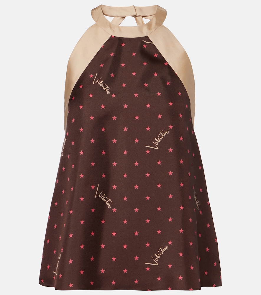 Top aus Seiden-Twill