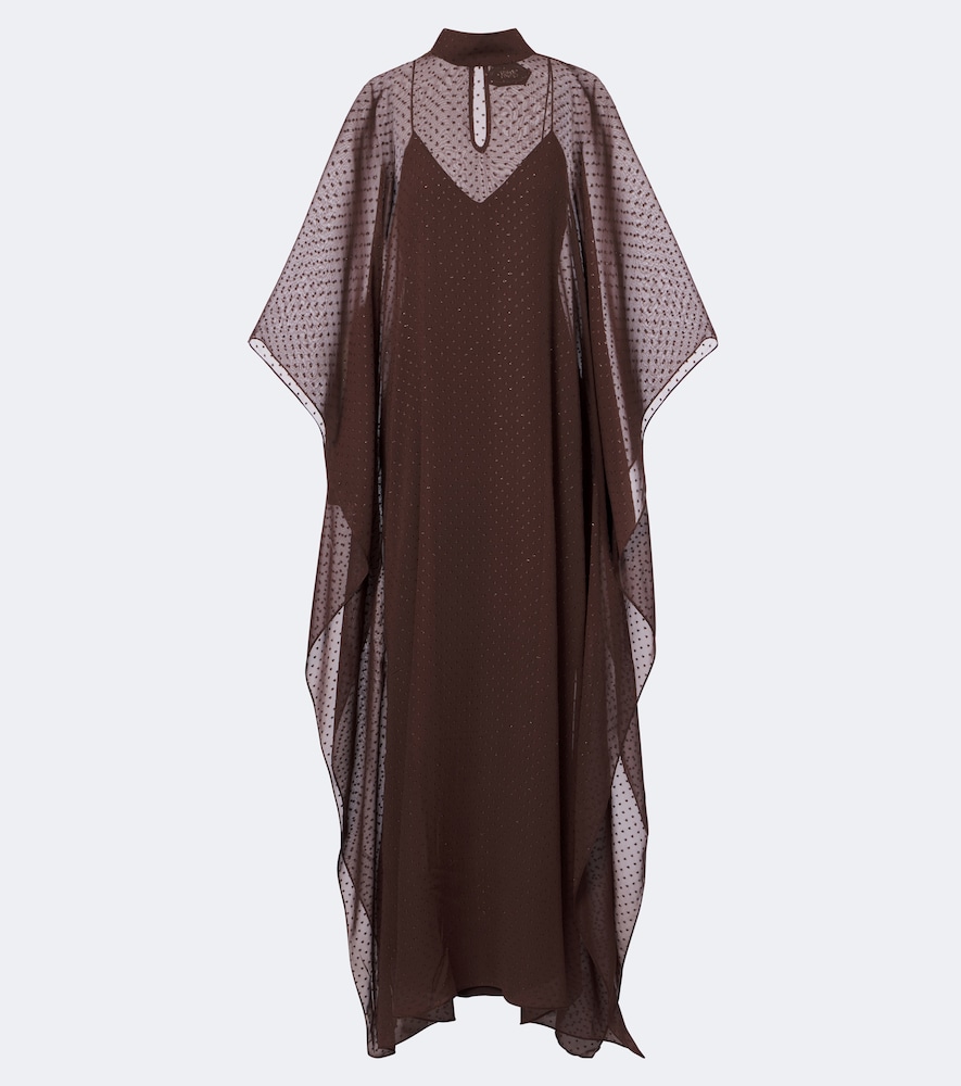 Taller Marmo Women's Brown Muscat Silk Crepe Fil Coupe Kaftan UK Size 16 - Mytheresa