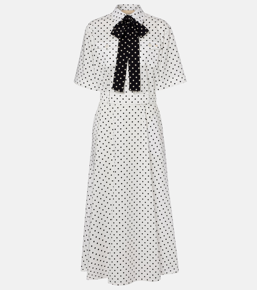 Midikleid VLogo aus Baumwollpopeline