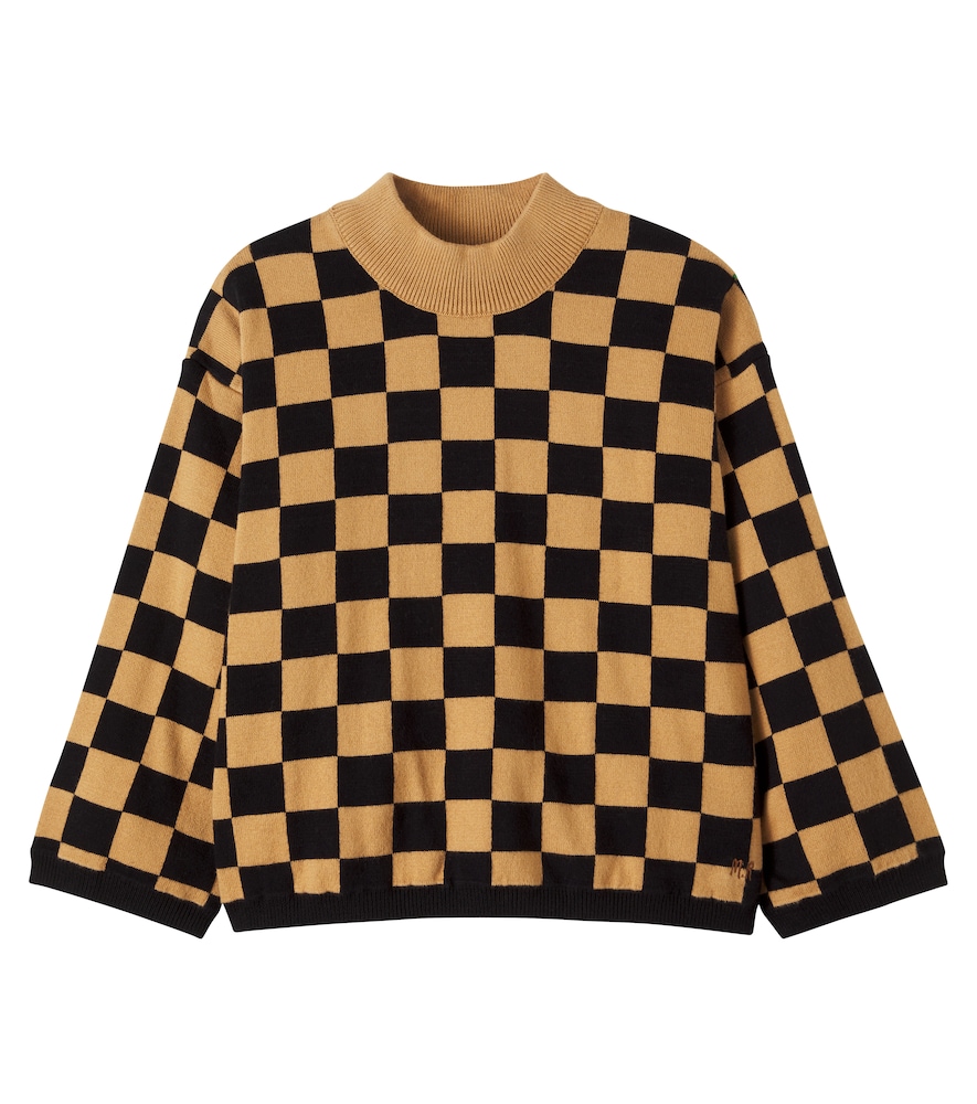 Karierter Strickpullover aus Baumwolle