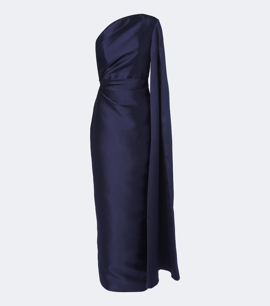 One-Shoulder Robe Veya aus Satin