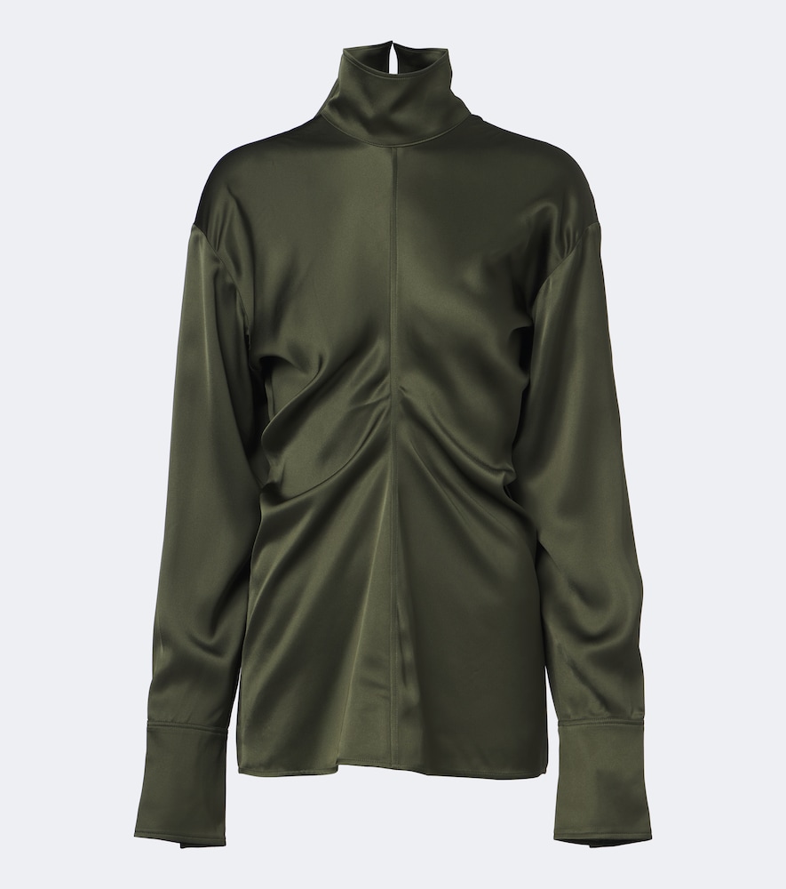 Bluse Slouch aus Crêpe-Satin