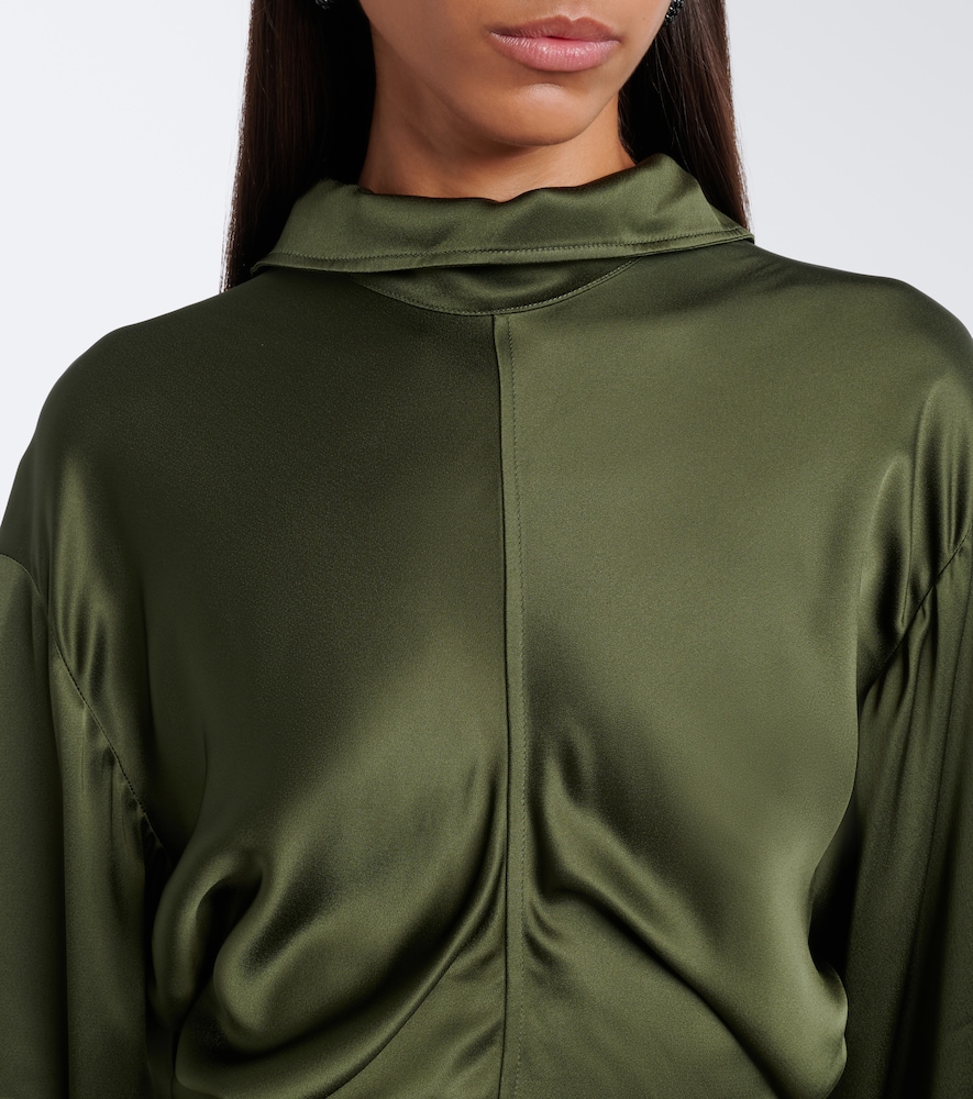 Slouch Draped Crêpe Blouse