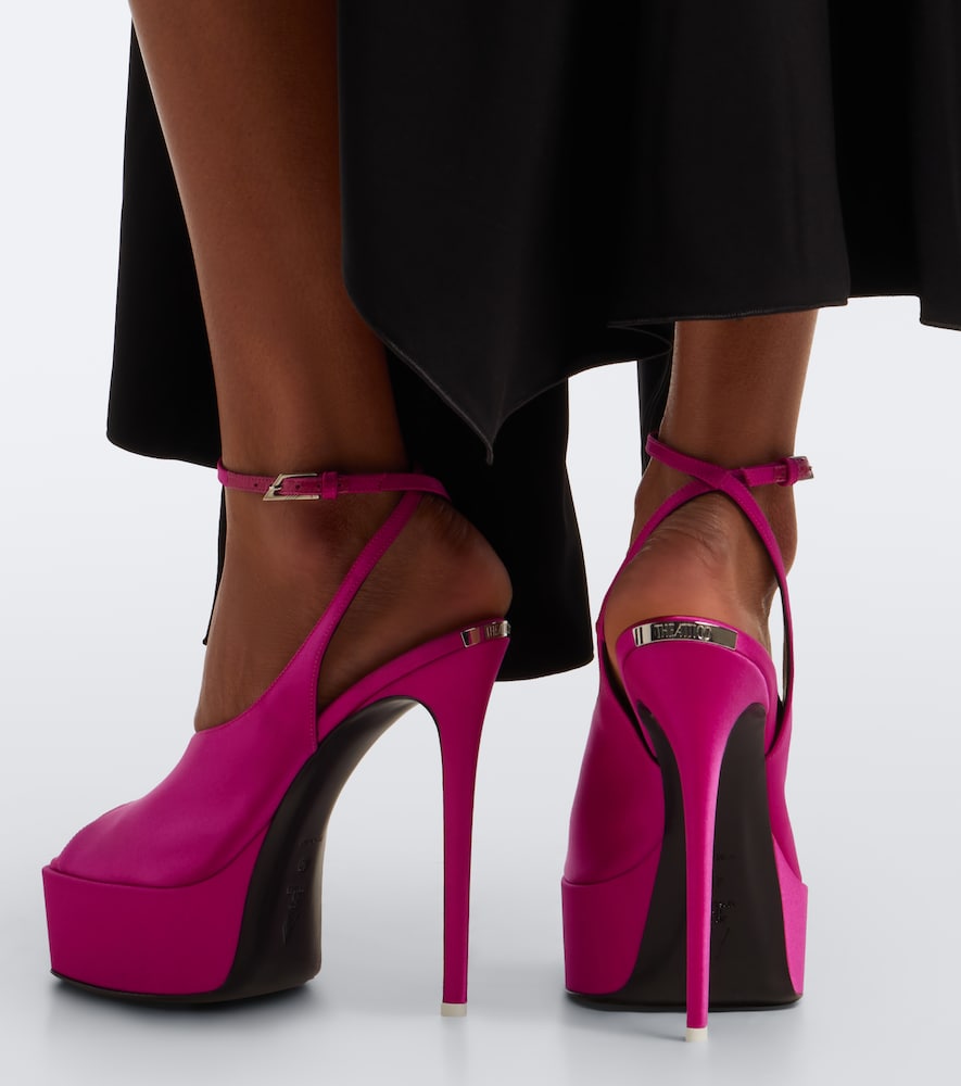 Ornella Satin Platform Sandals