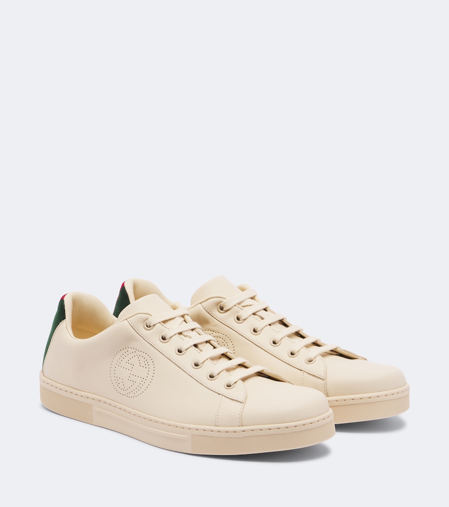 Sneakers Ace Web Stripe in pelle