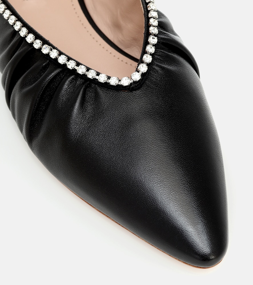  Miu Miu Miu Miu Slingback-ballerinas Aus Leder 