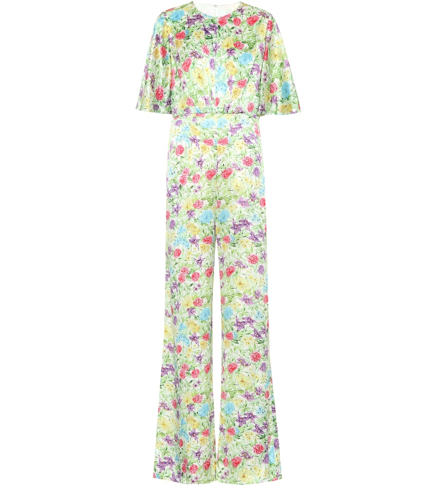Les Rêveries Floral silk jumpsuit