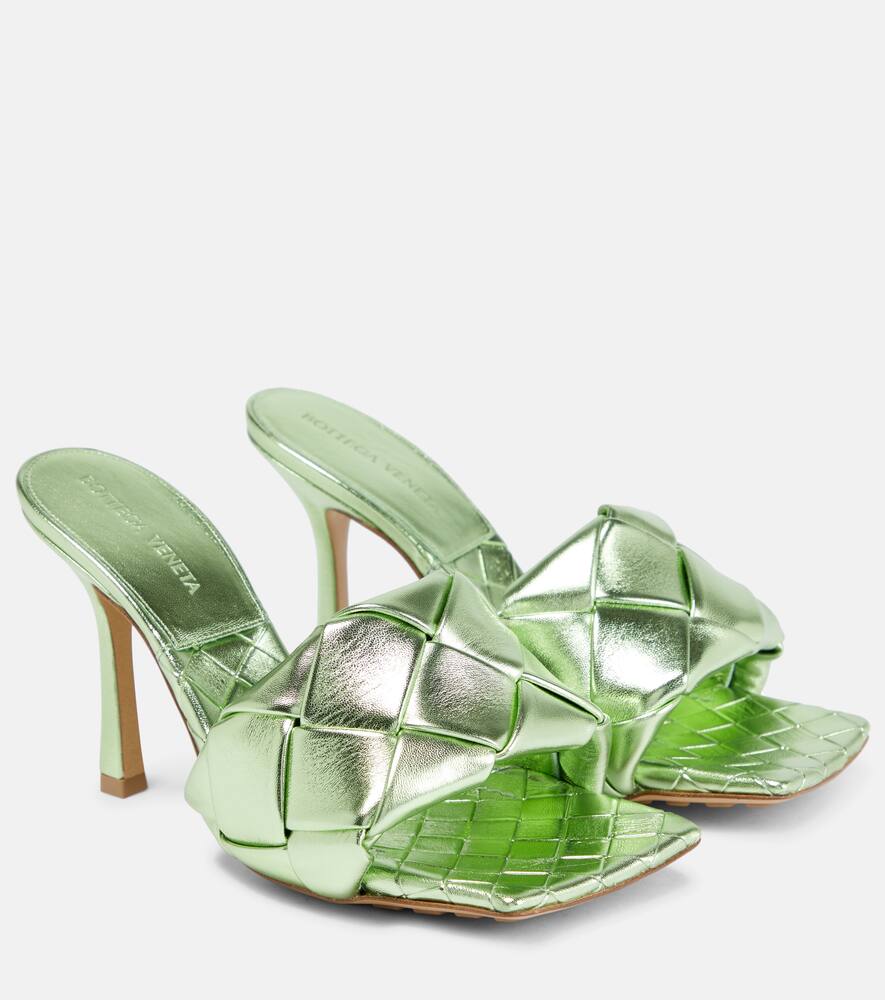 Bottega Veneta Lido metallic leather sandals