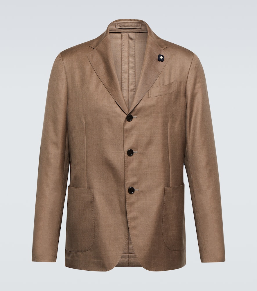 Single-breasted cashmere and silk blazer