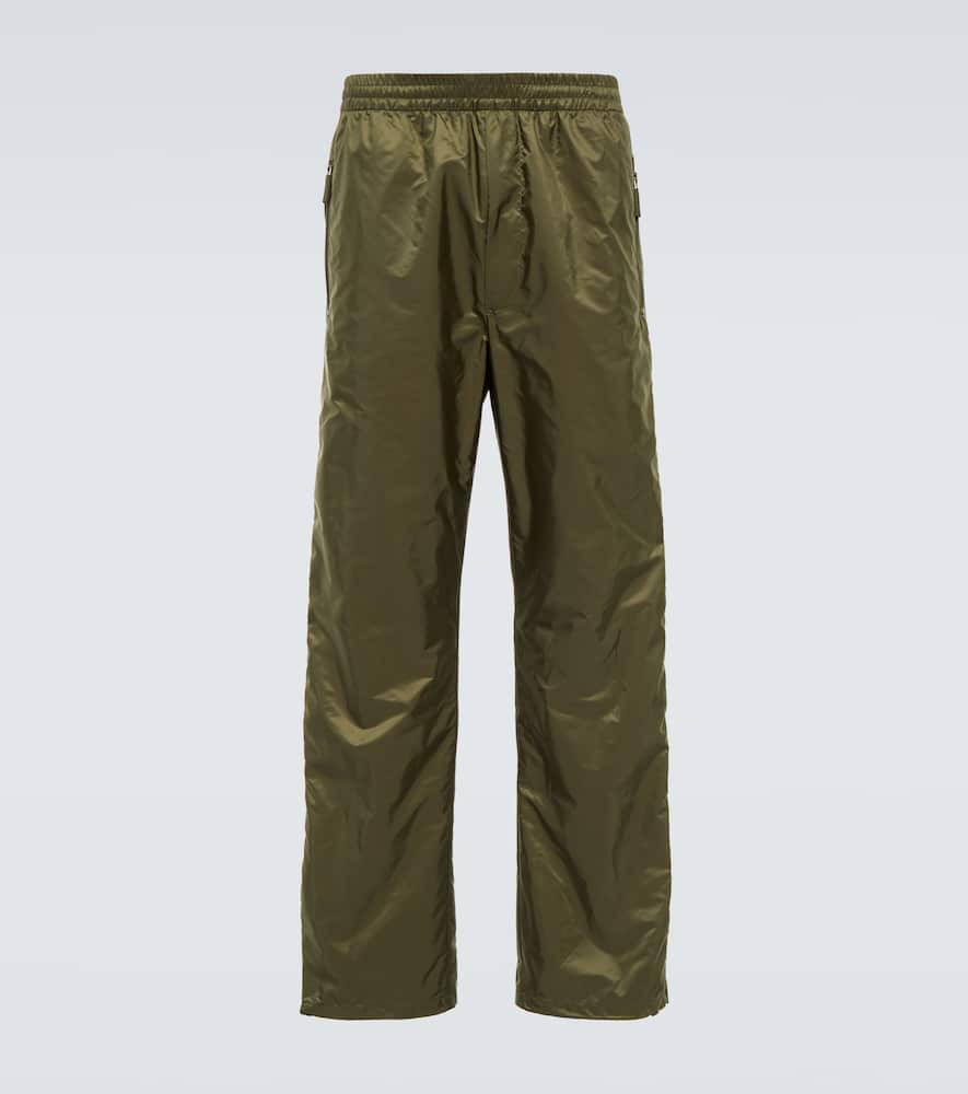 Prada Re-nylon Trousers In Green