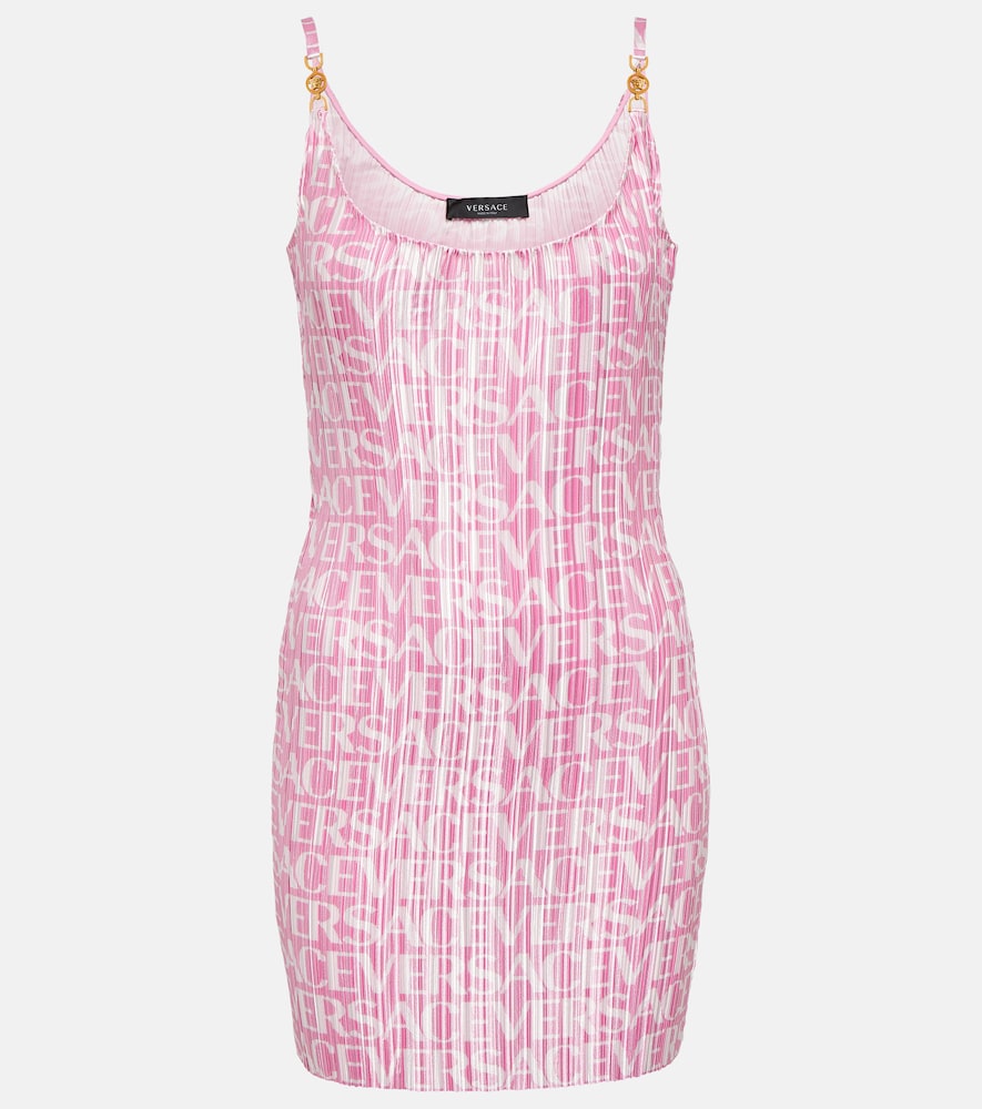 Versace Women's Multicoloured Medusa '95 Logo Plisse Minidress UK Size 12 - Mytheresa