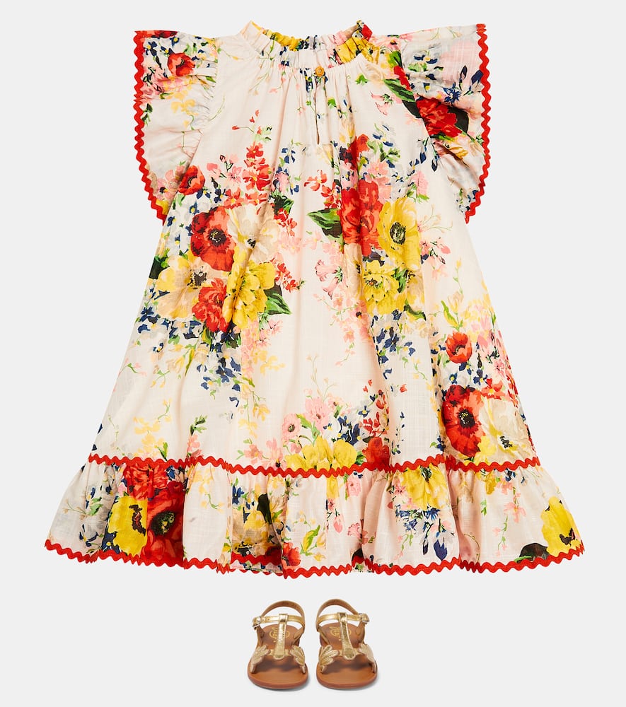 Zimmermann Alight Floral-print Cotton Dress In Multicoloured