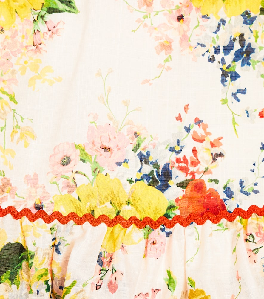 Zimmermann Alight Floral-print Cotton Dress In Multicoloured