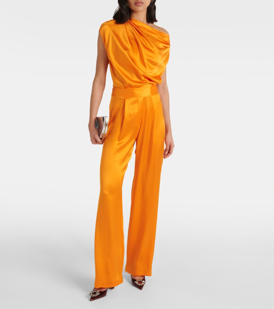  The Sei The Sei Weite High-rise-hose Aus Seide 