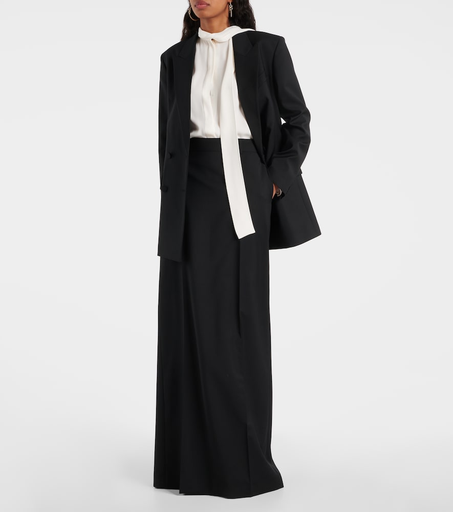  Valentino Valentino Wool-blend Maxi Skirt 