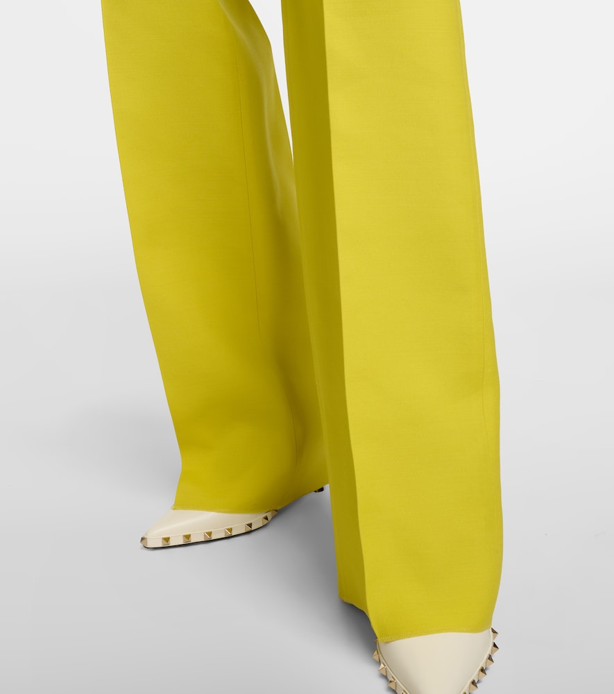 Valentino Valentino Gerade High-rise-hose Aus Crepe Couture 