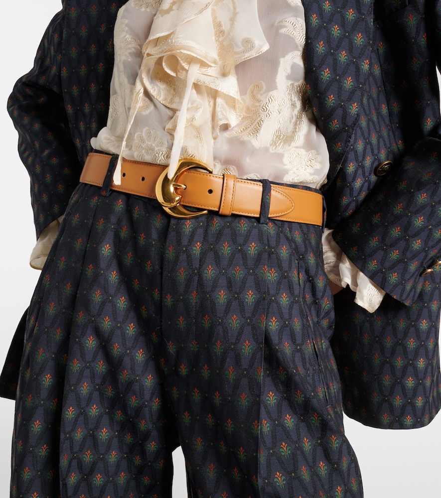 Etro Paisley leather belt