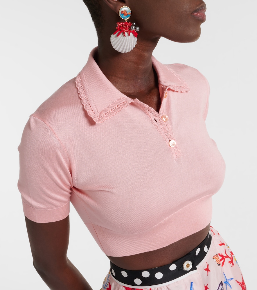 Dolce&Gabbana Capri Silk Crop Top