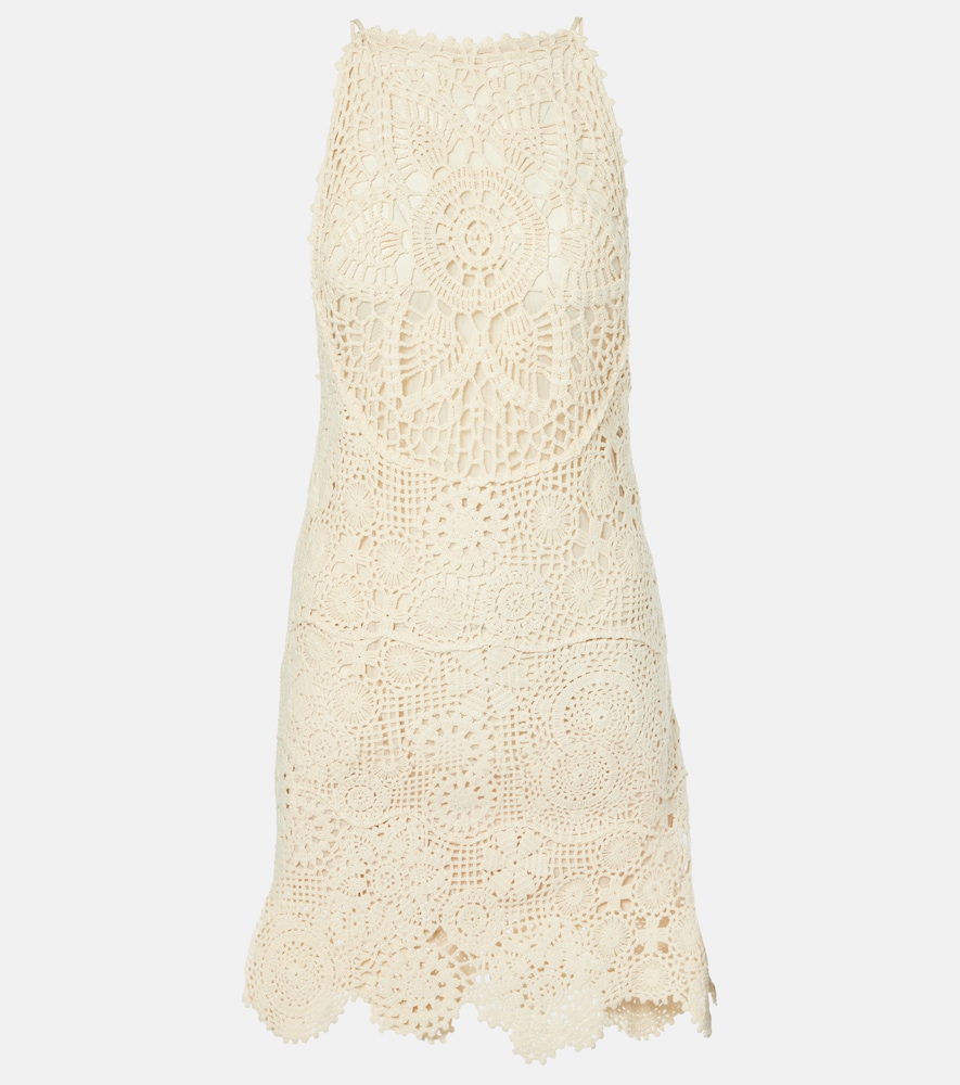 Staud Mini Whimsy Crochet Cotton Minidress