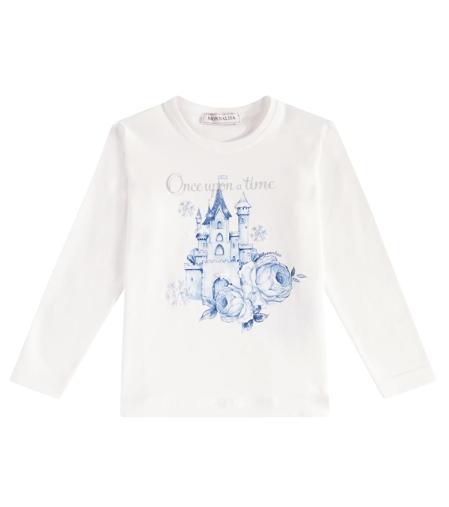 Monnalisa T-shirt St. Castle Aus Einem Baumwollgemisch In Weiss
