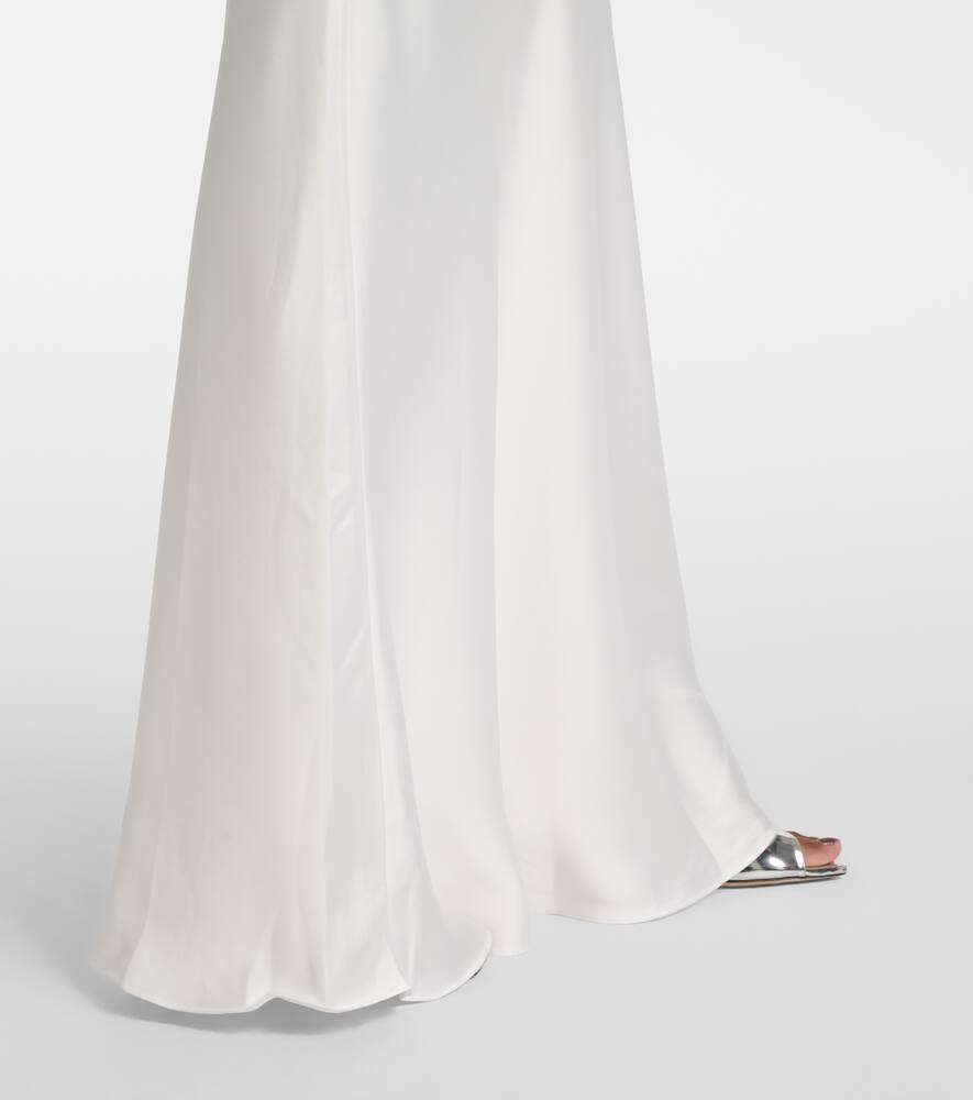 The New Arrivals Ilkyaz Ozel Open-back Satin Gown In White