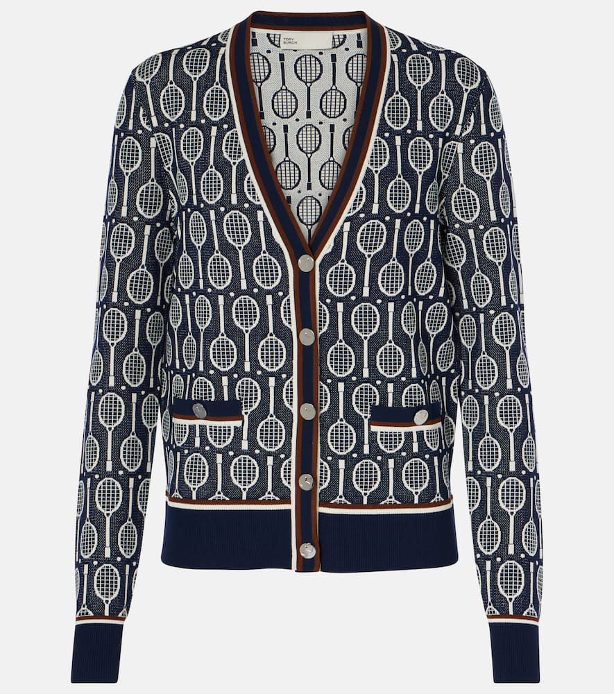 Tory Sport Jacquard cardigan