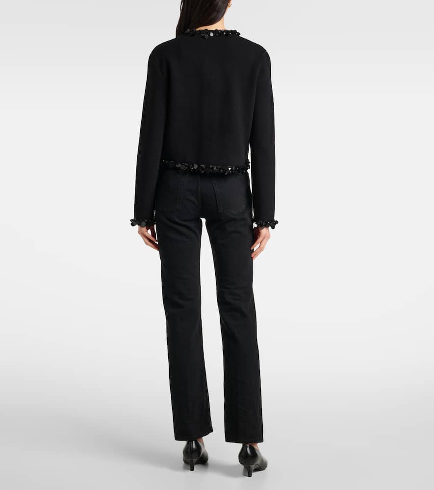 Tory Burch Kendra Embellished Wool And Cashmere-blend