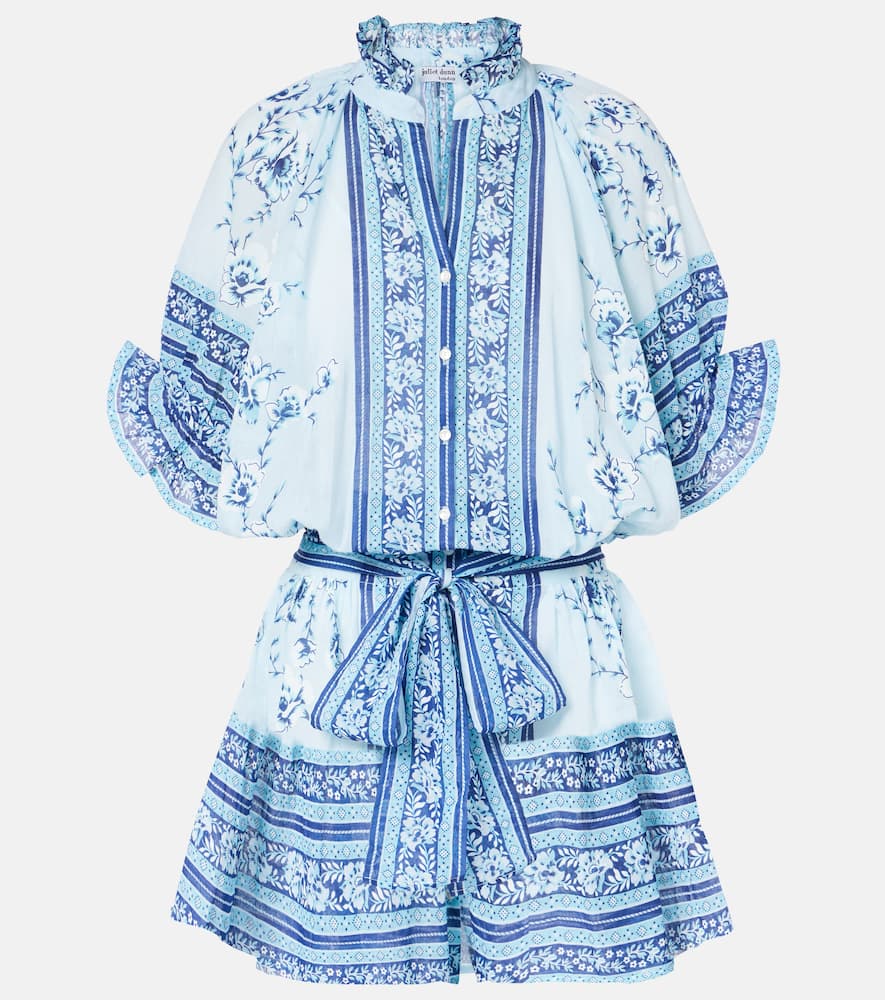 Juliet Dunn Printed cotton beach dress
