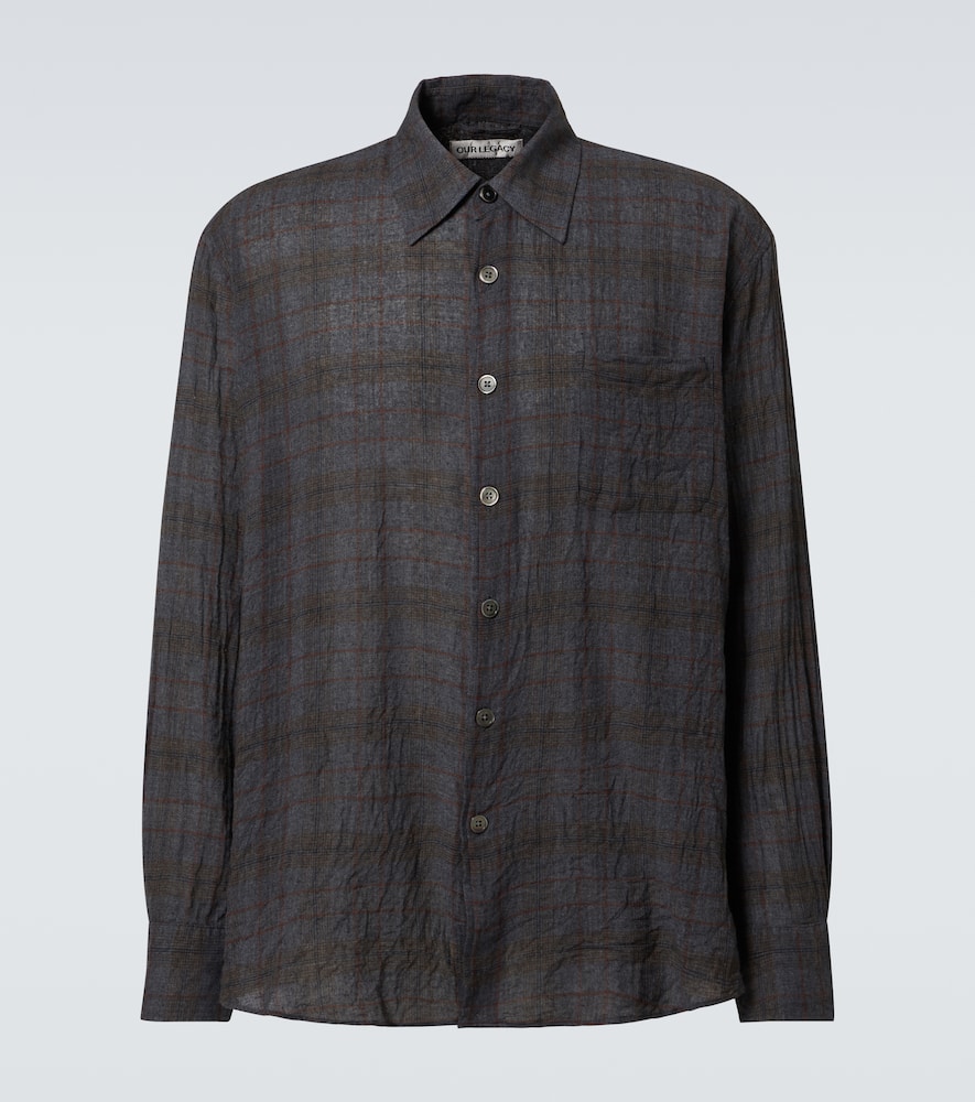 Our Legacy Check Pattern Button-down Shirt With Chest Pocket In Multicoloured