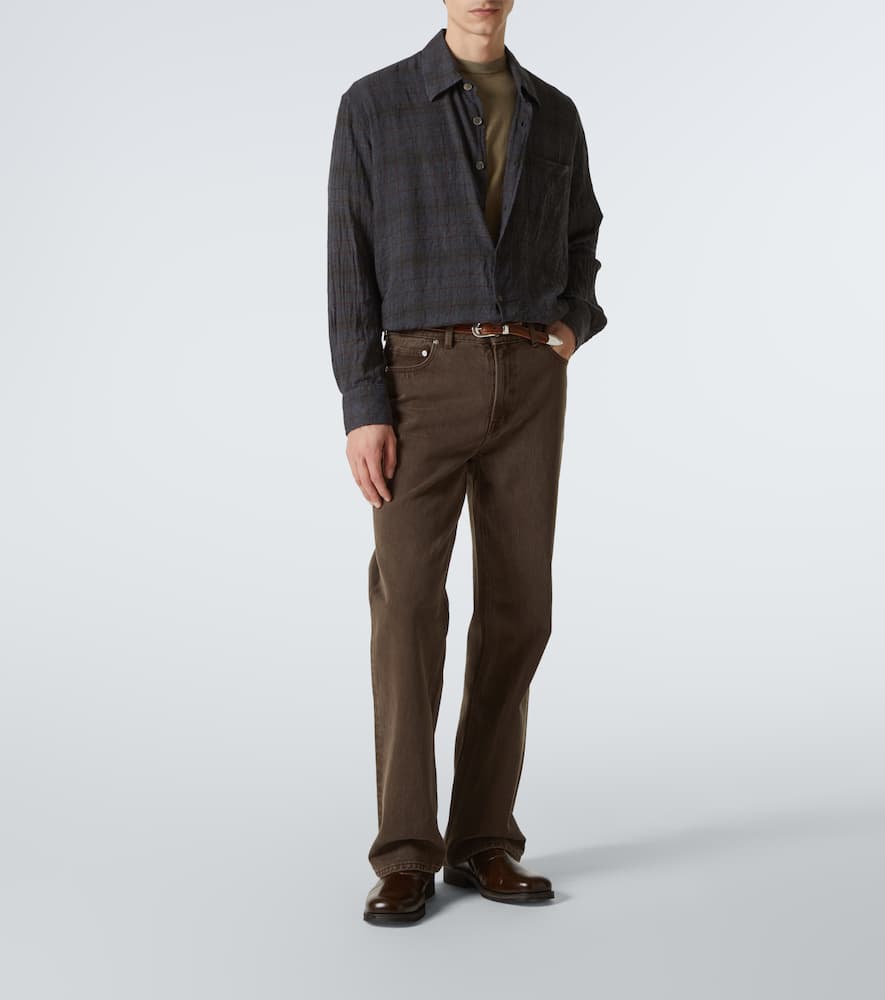 Our Legacy Check Pattern Button-down Shirt With Chest Pocket In Multicoloured