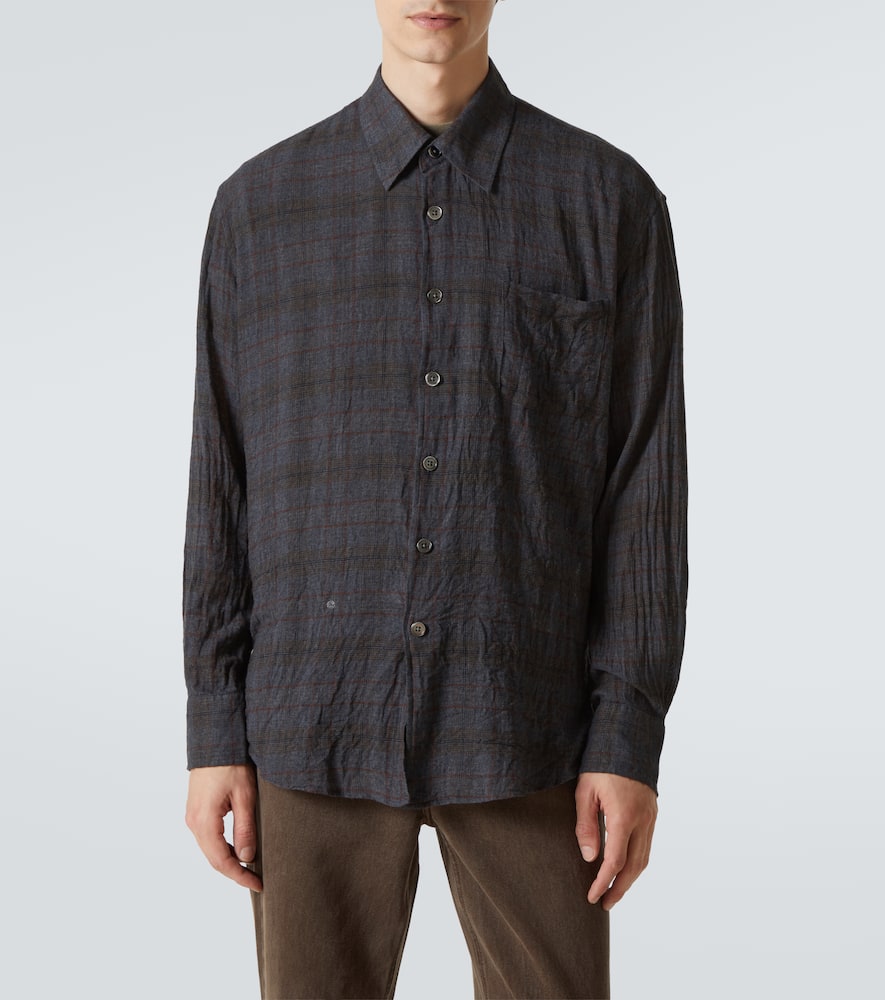 Our Legacy Check Pattern Button-down Shirt With Chest Pocket In Multicoloured
