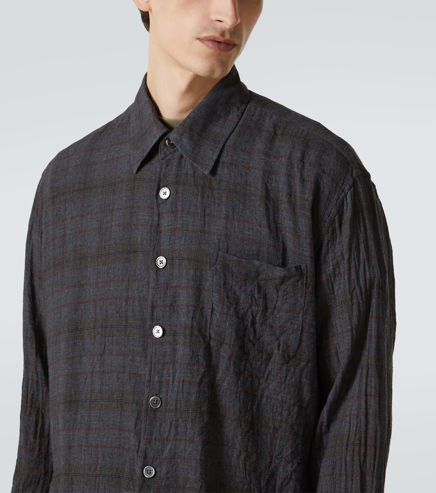 Our Legacy Check Pattern Button-down Shirt With Chest Pocket In Multicoloured