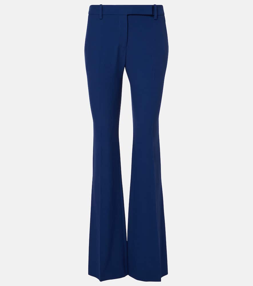 Alexander Mcqueen High-rise Flared Pants In Blue