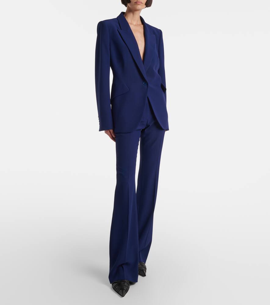 Alexander Mcqueen High-rise Flared Pants In Blue