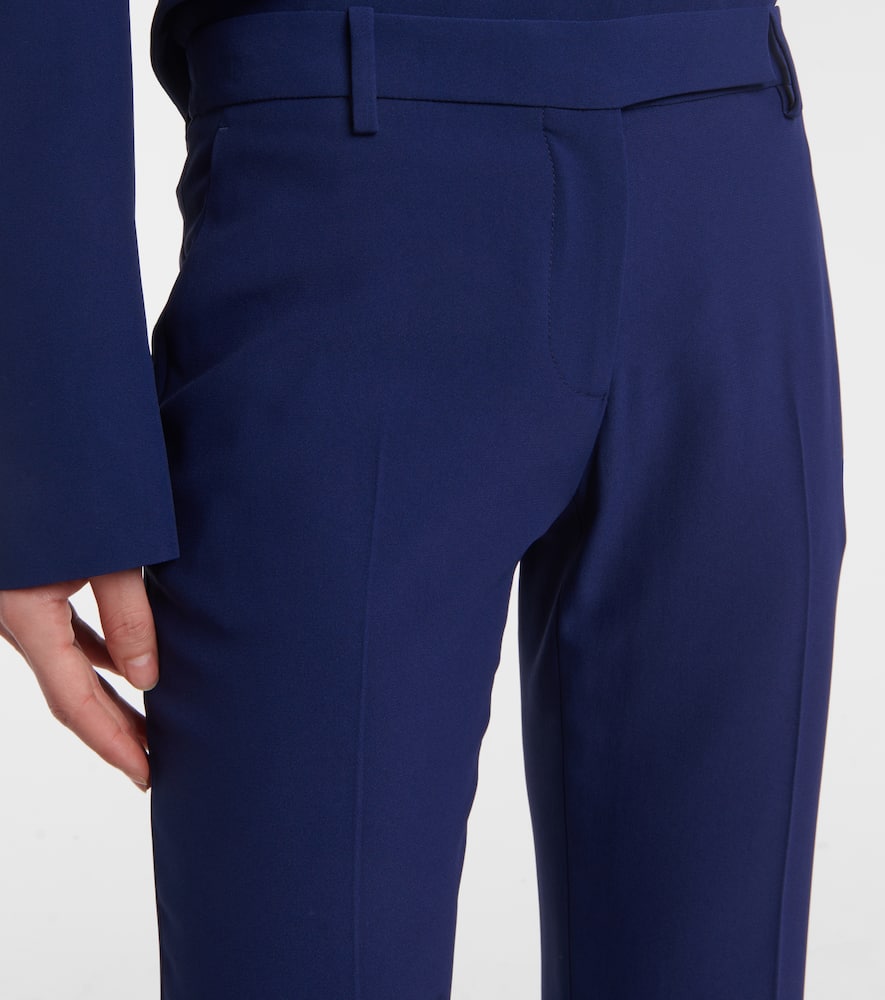 Alexander Mcqueen High-rise Flared Pants In Blue
