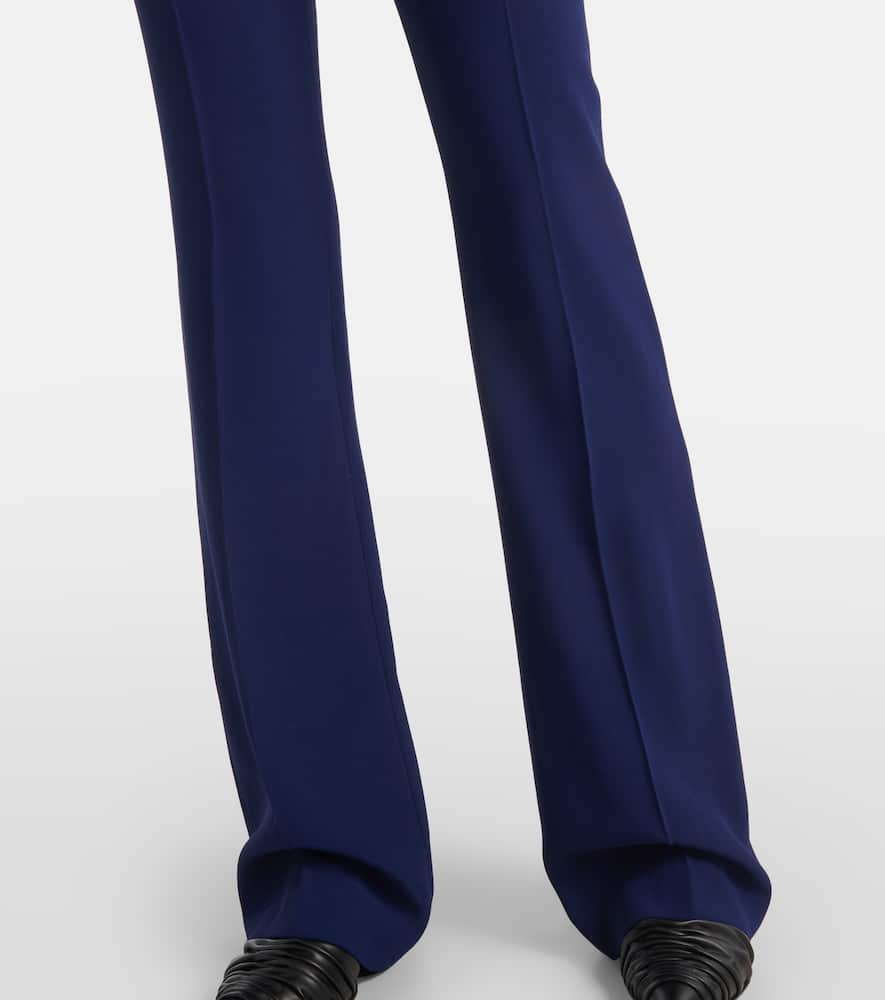 Alexander Mcqueen High-rise Flared Pants In Blue