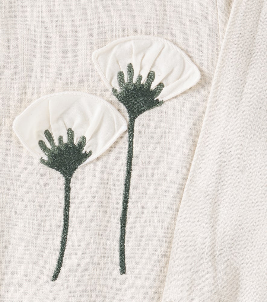 Donsje Baby Anje Embroidered Linen Pants In Soft Sand