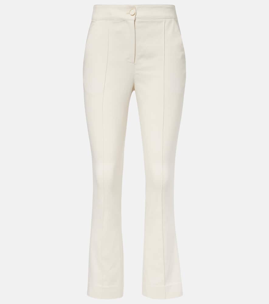 Kimra cotton-blend cropped straight pants